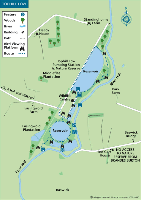 Route Map - Tophill Reservoir Walk