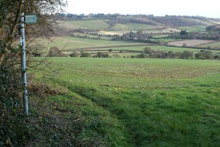 Looking towards the village of Radnage in the Chilterns