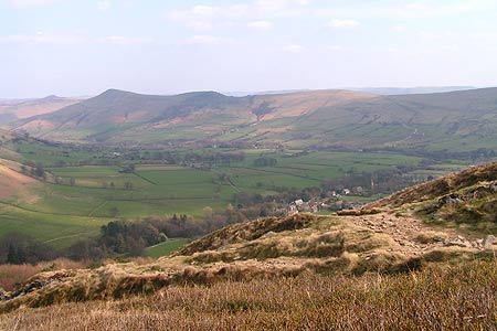 Lose Hill and Edale on descent from Grindslow Knoll