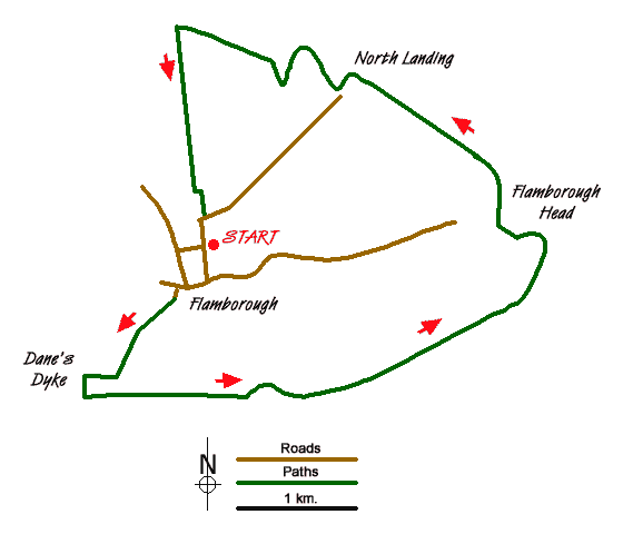 Route Map - Flamborough Head
 Walk