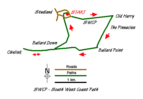 Walk 1634 Route Map