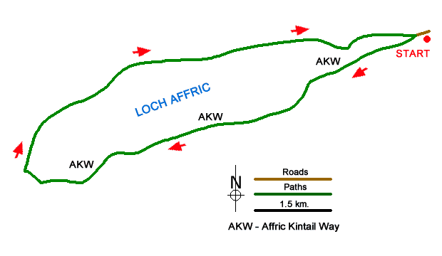 Route Map - Loch Affric Circular Walk
