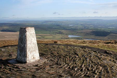 Looking South East from the summit of Pendle Hill