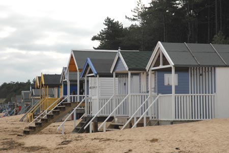 Expensive Beach huts, West Beach, Wells-next-the-Sea