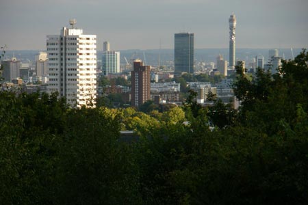 Central London from Parliament Hill, Hampstead Heath