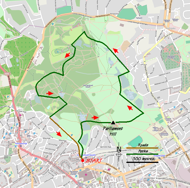 Walk 1918 Route Map
