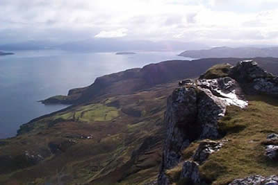 View from Dun Caan to east coast of Raasay