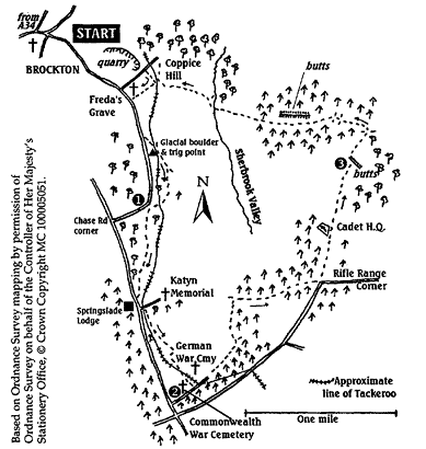 Route Map - Cannock Chase War Trail Walk