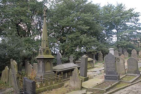 Gravestones at Heptonstall parish church