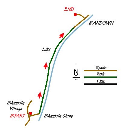 Route Map - Shanklin to Sandown Walk