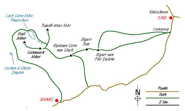 Route Map - Beinn Eighe Route Guide Walk