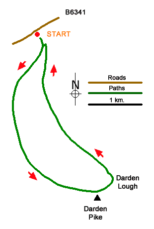 Route Map - Darden Pike & Darden Lough Walk