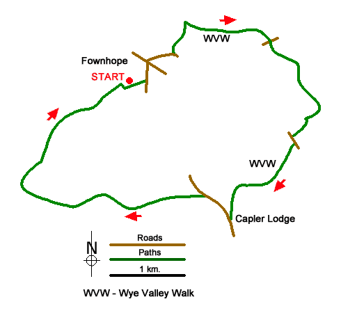 Route Map - Wye Valley Walk Walk