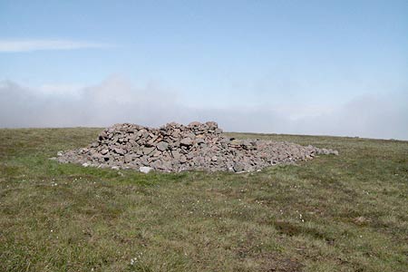 Scotsman's Cairn on the ascent to the Cheviot