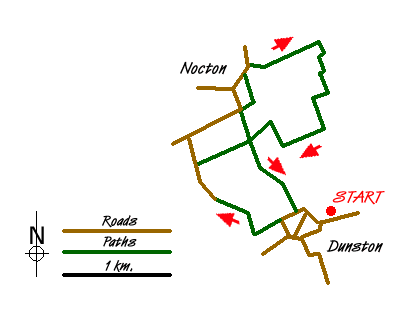 Route Map - Dunston & Nocton Walk