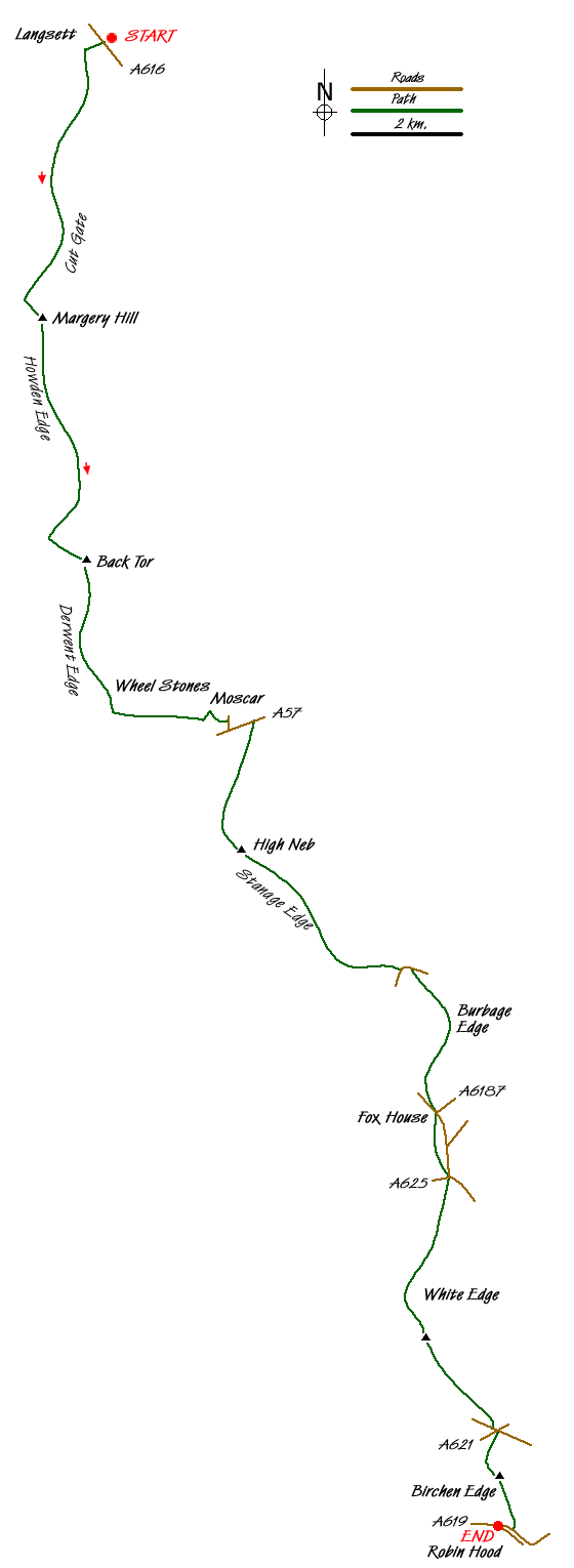 Route Map - The Eastern Edges Walk