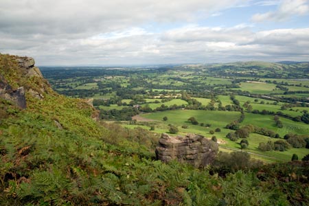 The view across Cheshire from the Cloud