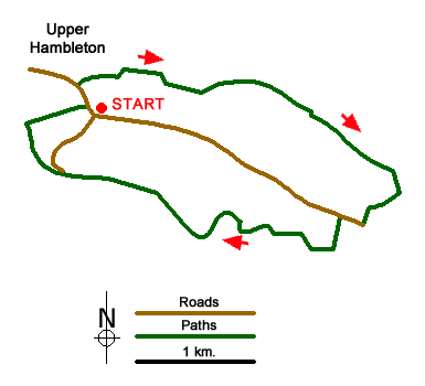 Route Map - Hambleton Peninsula circular
 Walk