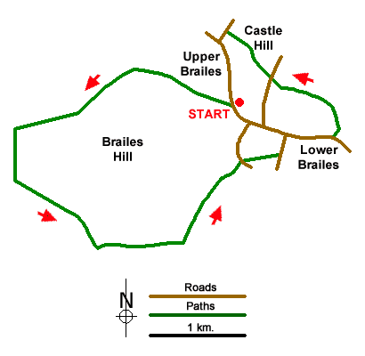 Route Map - Upper Brailes Circular Walk