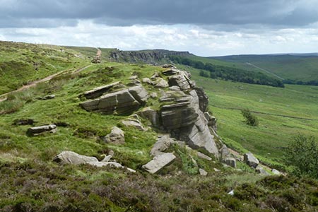 View along Stanage Edge