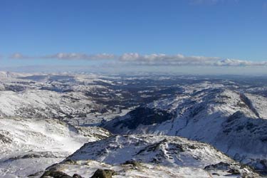 View from Harrison Stickle east along Great Langdale