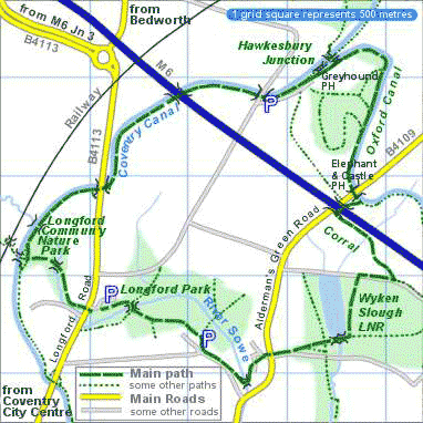 Route Map - Longford Urban Circular, Coventry Walk