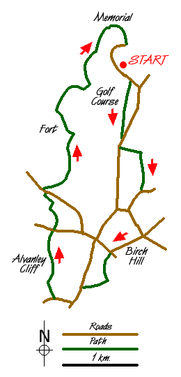 Route Map - Cheshire Lanes and Woodhouse Hill Fort Walk