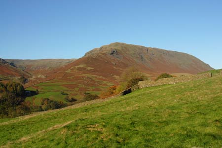 Steel Fell seen from ascent to Grisedale Tarn