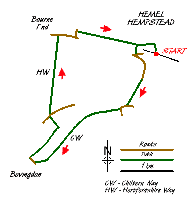 Route Map - Hemel Hempstead Circular Walk