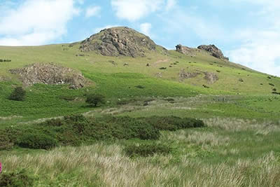 Caer Caradoc does not look impressive from southeast
