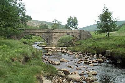 Slippery Stones Bridge in the upper Derwent Valley