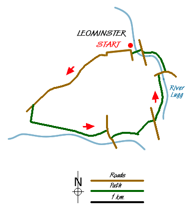 Route Map - Leominster Circular Walk