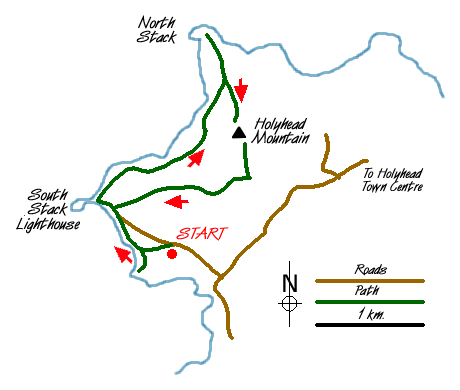 Route Map - Holyhead Mountain Walk