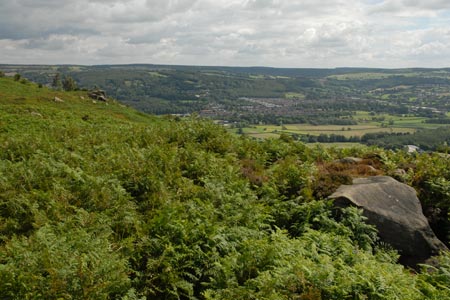 The view down into the Derwent valley and Matlock
