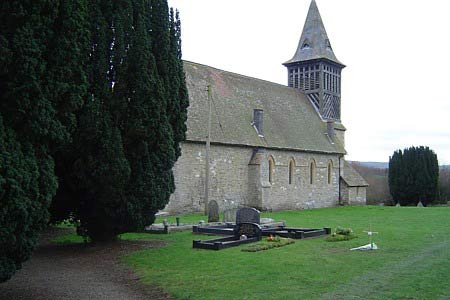 Burrington Church with its wooden tower