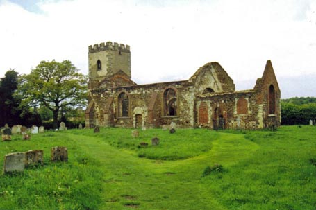 The remains of Sagenhoe church