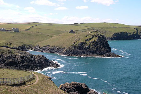 View across the entrance to Port Quin