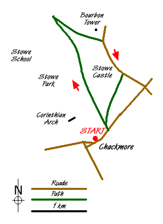 Route Map - Chackmore Circular Walk