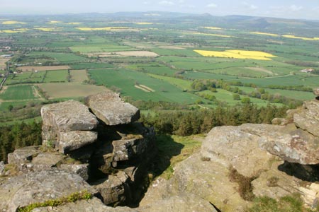 Roseberry Topping from the Wain Stones