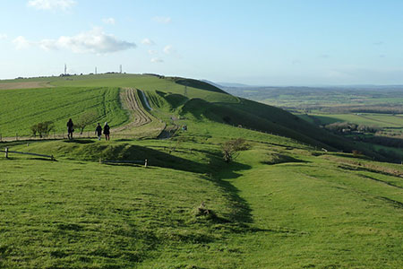The South Downs Way west from Perching Hill