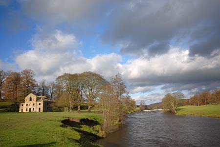 The old mill beside the River Derwent, Chatsworth