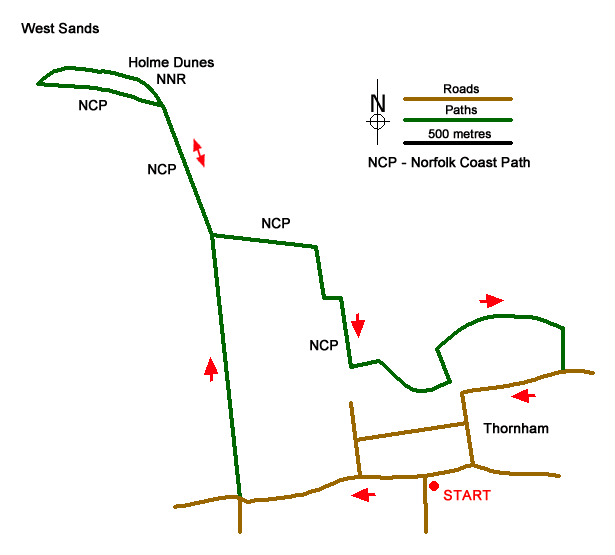 Route Map - Thornham Circular Walk
