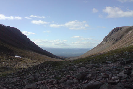 Looking back north to Aviemore from the Lairig Ghru