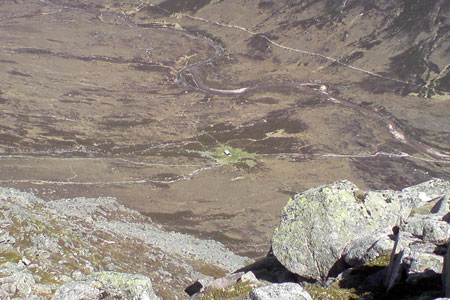 Corrour bothy from the Devil's Point