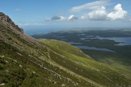 View from Stac Pollaidh to Lochinver