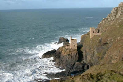 Remains of Botallack tin mine are dramatically located