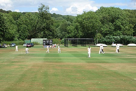 Game of cricket at Amersham, Buckinghamshire