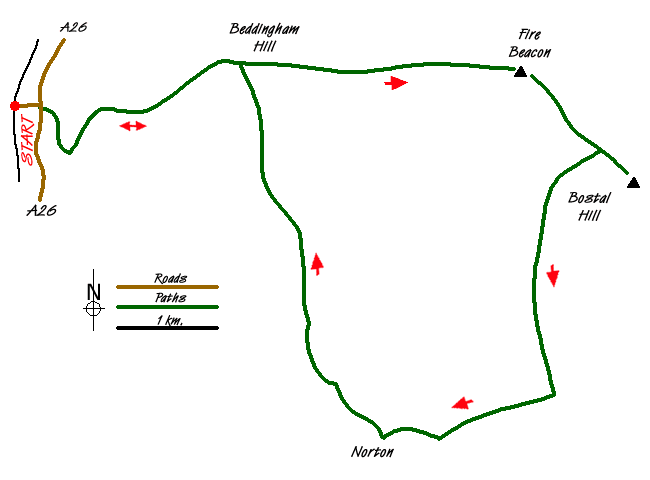 Walk 1038 Route Map