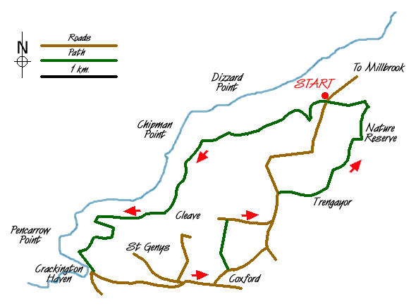 Walk 1076 Route Map
