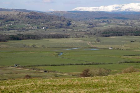 Lyth Valley and Lakeland Fells beyond